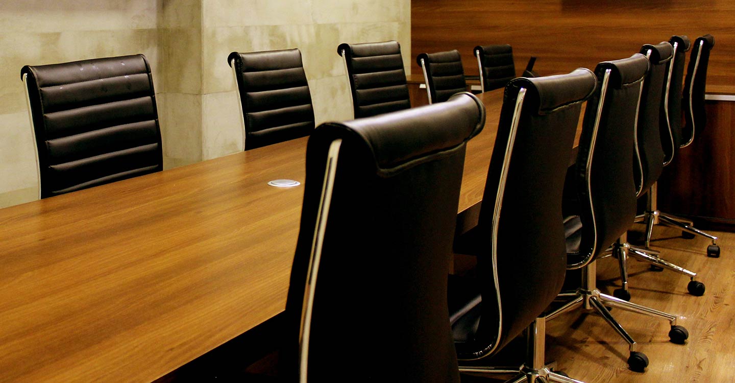 boardroom table and chairs